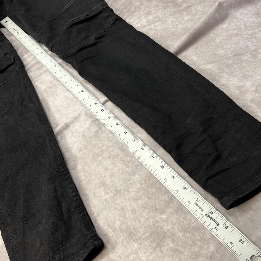 Hudson Ethan Biker Skinny Jeans Mens 30 Black Moto Stretch Denim Pants - Picture 11 of 13